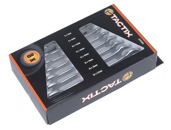 #372408 ประแจปากตาย 2 ข้าง 8ตัวชุด (มิล) TACTIX
